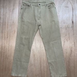 Men’s wrangler Premium quality USA Jeans brown beige size 40x32‎